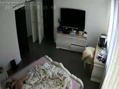 Someone installs a hidden cam in the bedroom to see a sexy wife masturbating